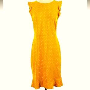 Old Navy Mustard Yellow Polka Dot Dress